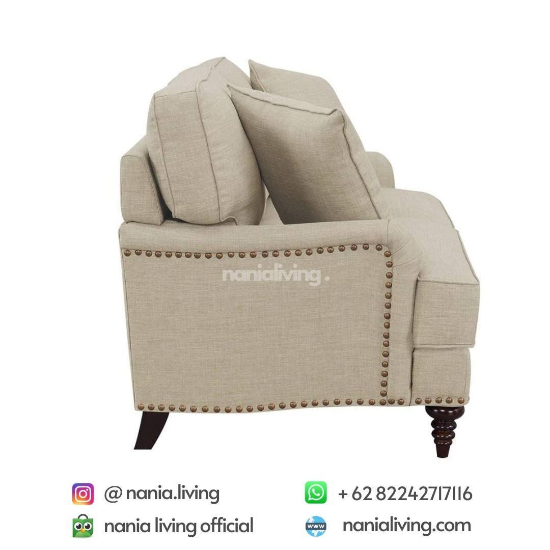 side Basilicata Sofa Chair with 2 Seater Cushion