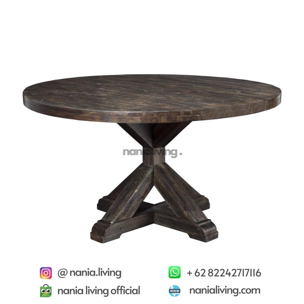 Plano Dining Table Teak Set Round Table