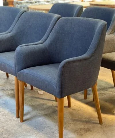 London Minimalist Teak Wood Guest Chair Dining Chair Natural