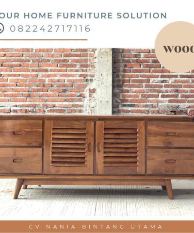 Bunbury Teak Wood Retro Tv Sideboard Grade A