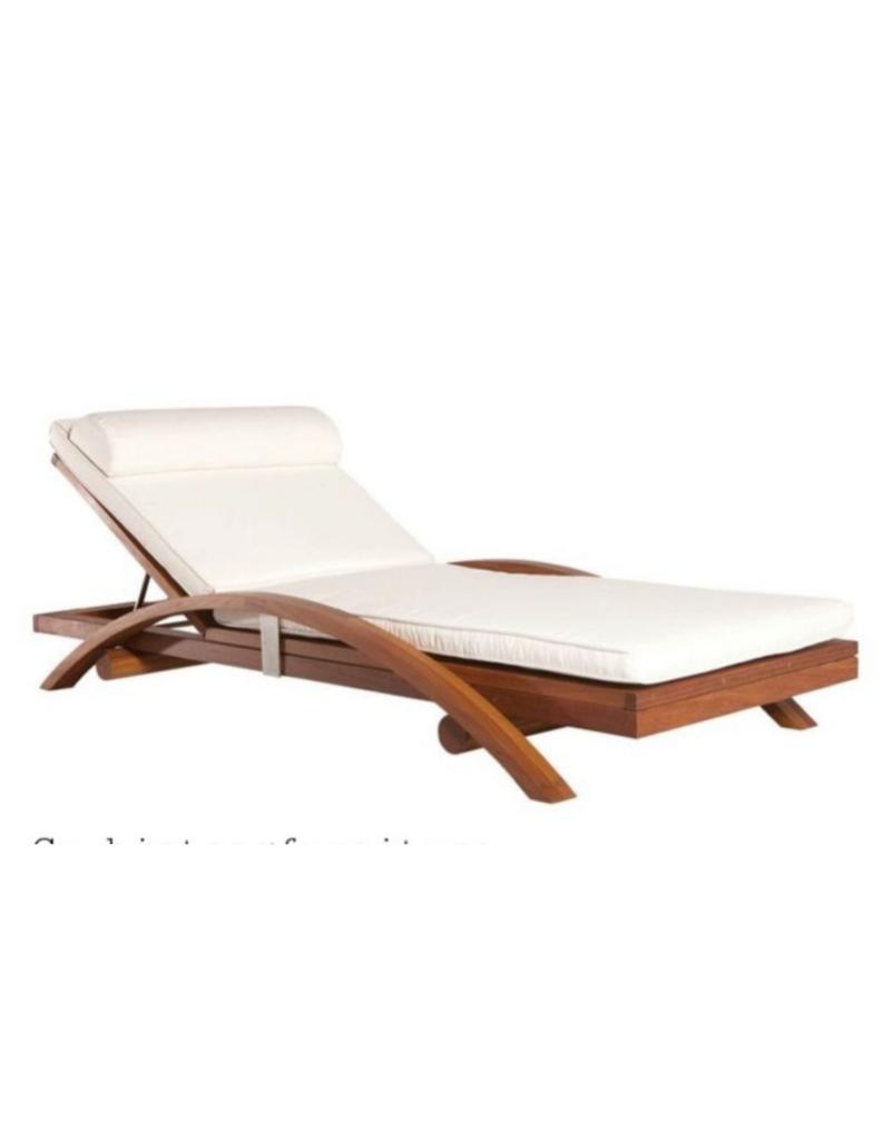 Melbourne Teak Outdoor Beach Chair Lounge Chair With Cushions