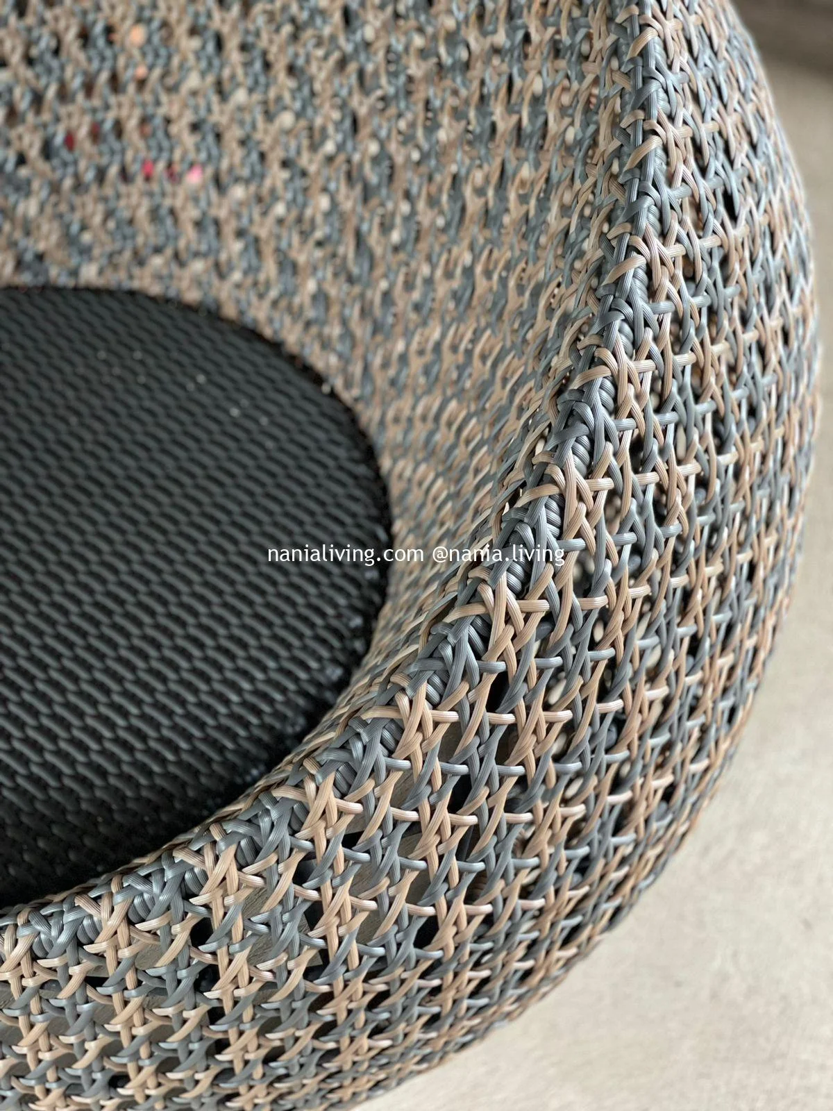 nania-ada (2) Gambier Original Rattan Wicker Guest Chair Table with Cushion