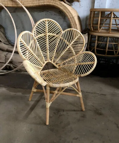 Maryborough Original Rattan Wicker Garden Chair Flower Motif