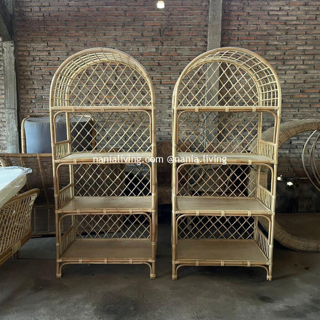 Lismore Original Rattan Bookcase Cabinet Natural