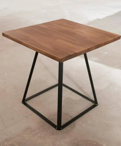 Mandurah Teak Wood Square Coffee Table With Iron Legs