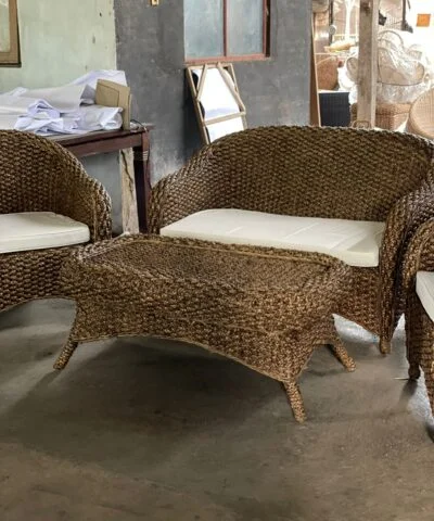 Macquarie Original Rattan Wicker Guest Chair Table Brown