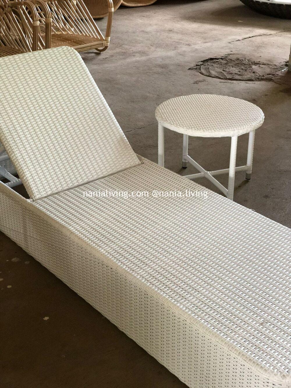 Whyalla Lounge Chair Synthetic Rattan With Side Table