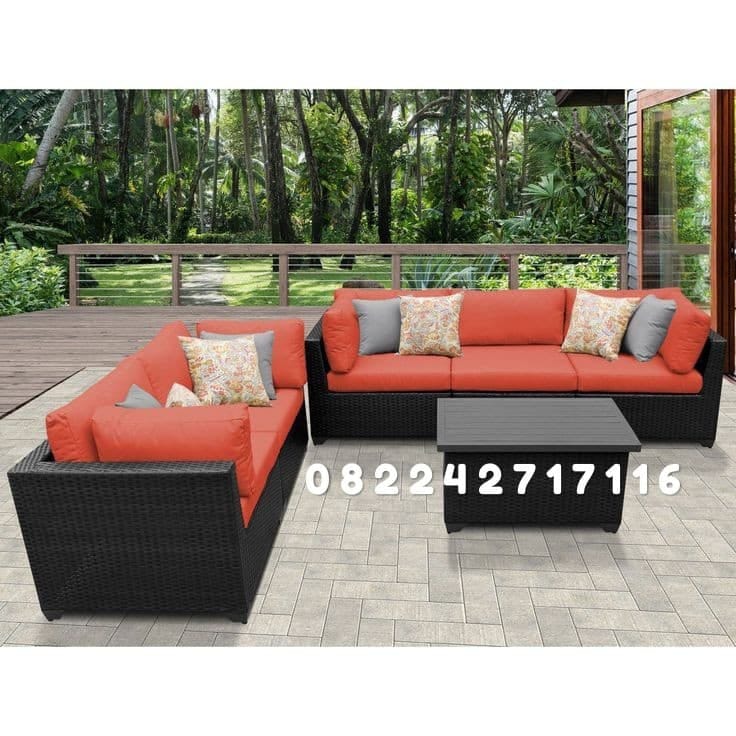 Memphis Outdoor Rattan Guest Sofa Chair Set With Cushion