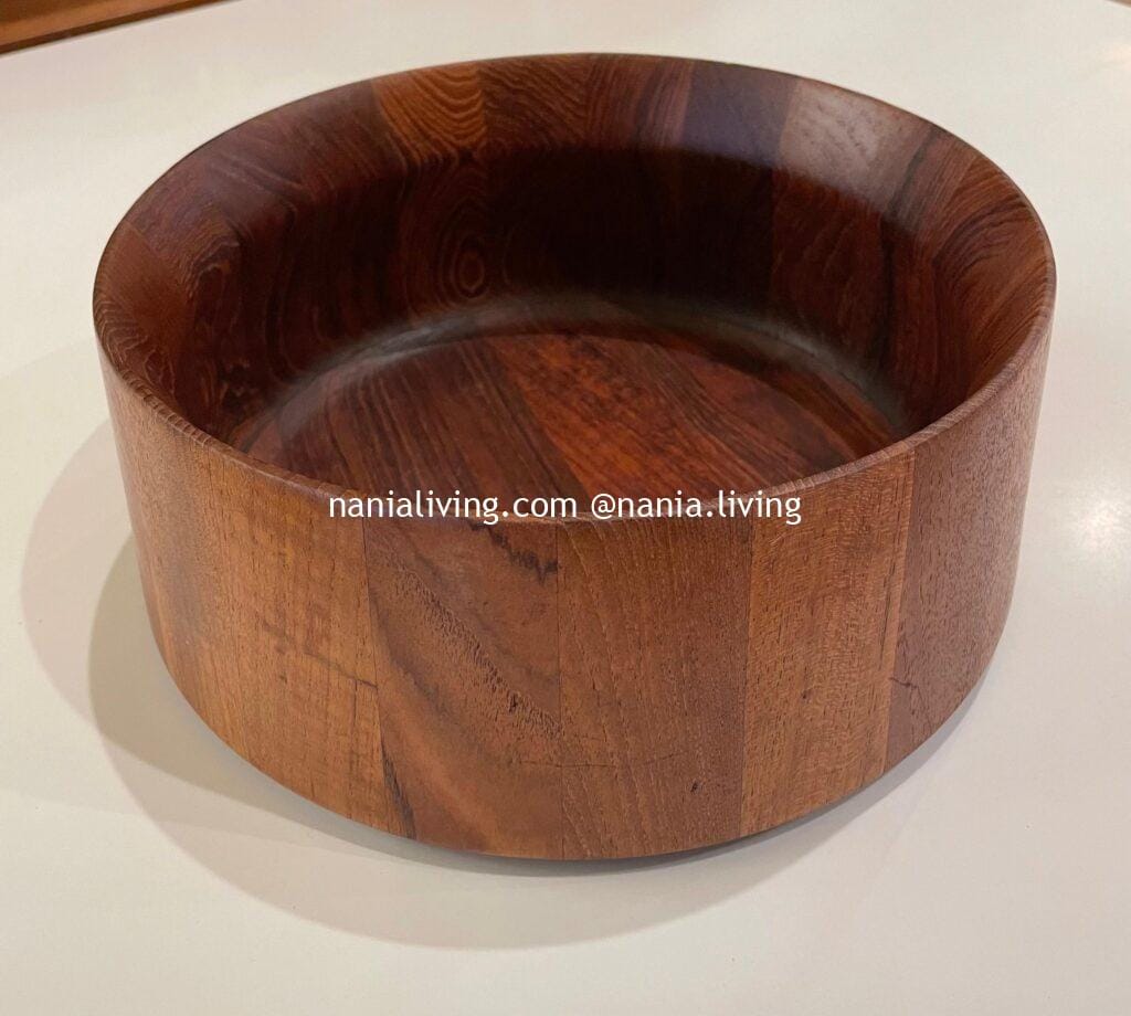 Adelaide Modern Solid Teak Dansk Salad Bowl