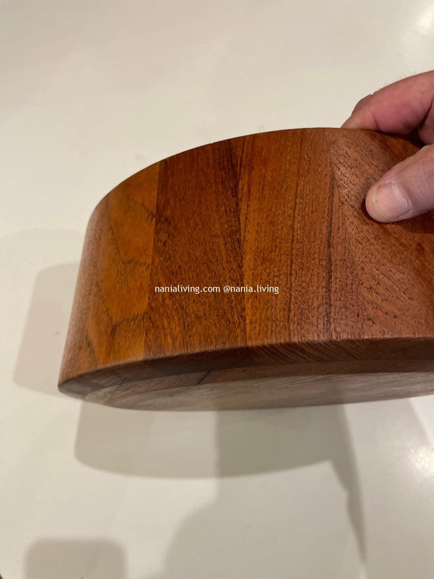 nania-kit 3 Adelaide Modern Solid Teak Dansk Salad Bowl