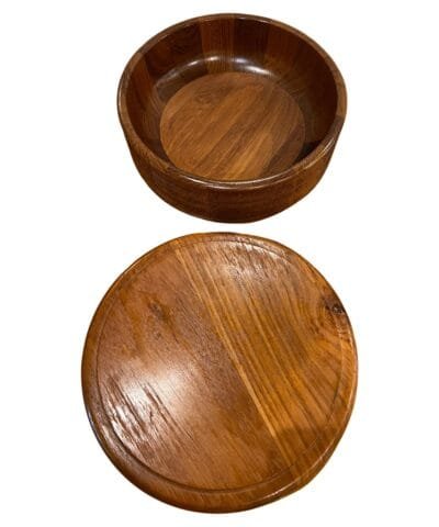Brisbane Modern solid Teak Bowl With Lid