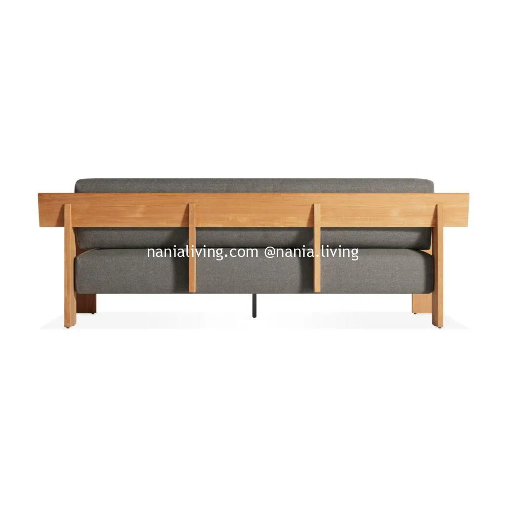 Bath Teak Outdoor Sofa Black Cushion