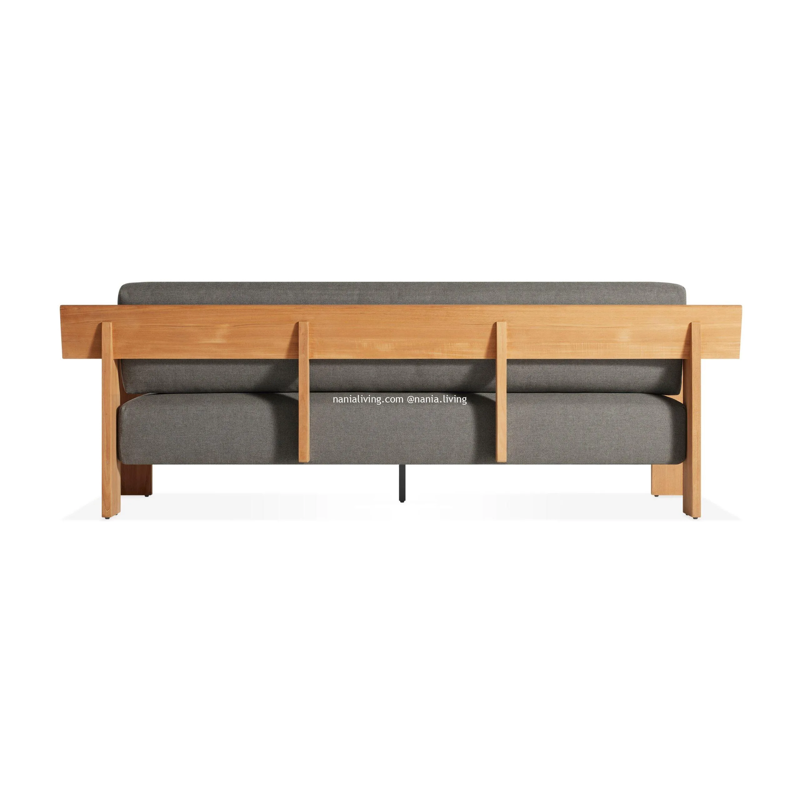 Bath Teak Outdoor Sofa Black Cushion