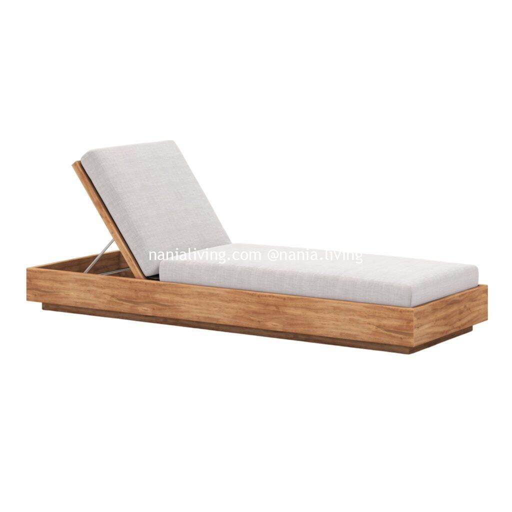 Chester Teak Outdoor Chaise Lounge