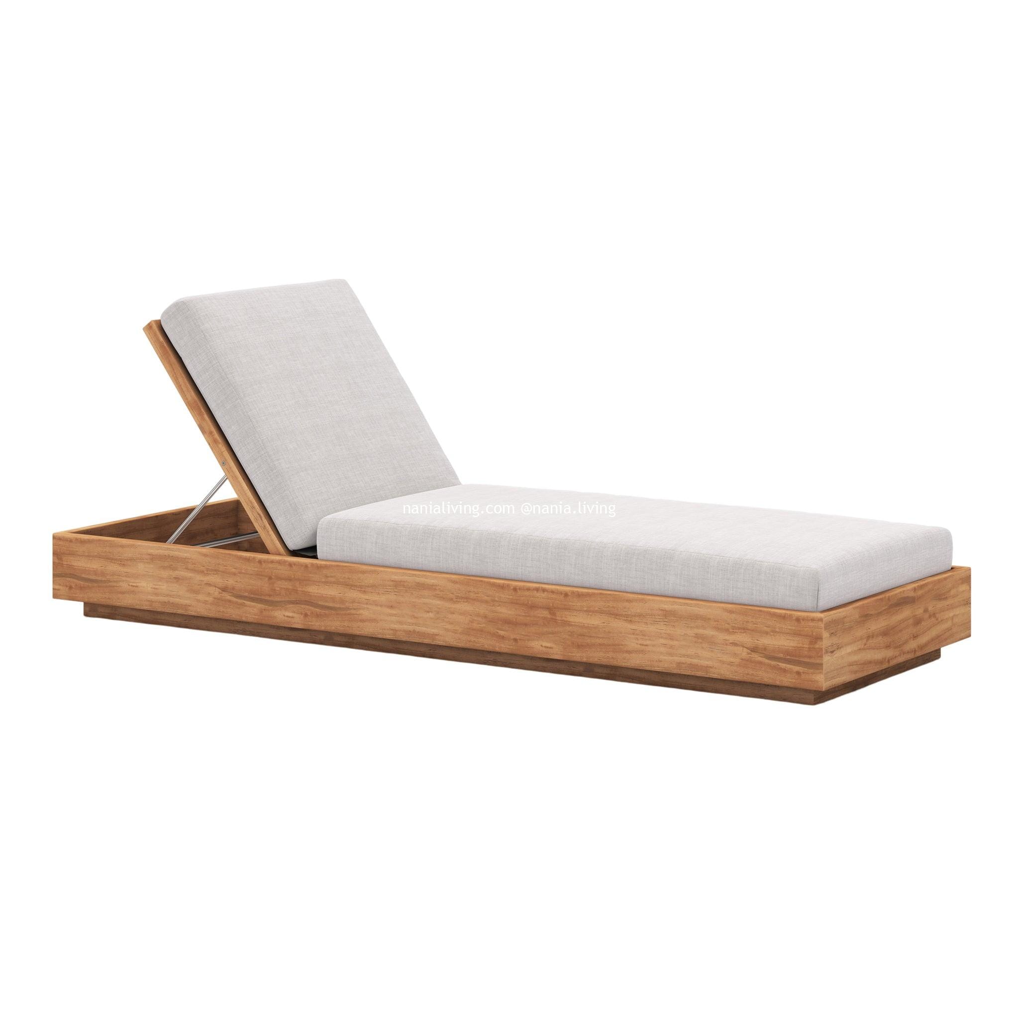 Chester Teak Outdoor Chaise Lounge