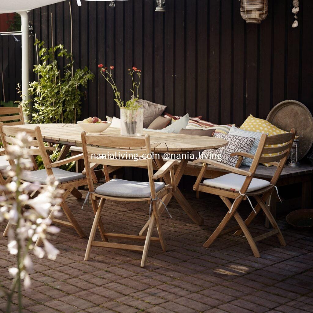 Hamilton Teak Oval Extendable Dining Table