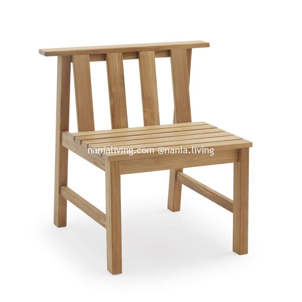 Calgary Teak Connected Outdoor Dining Chair