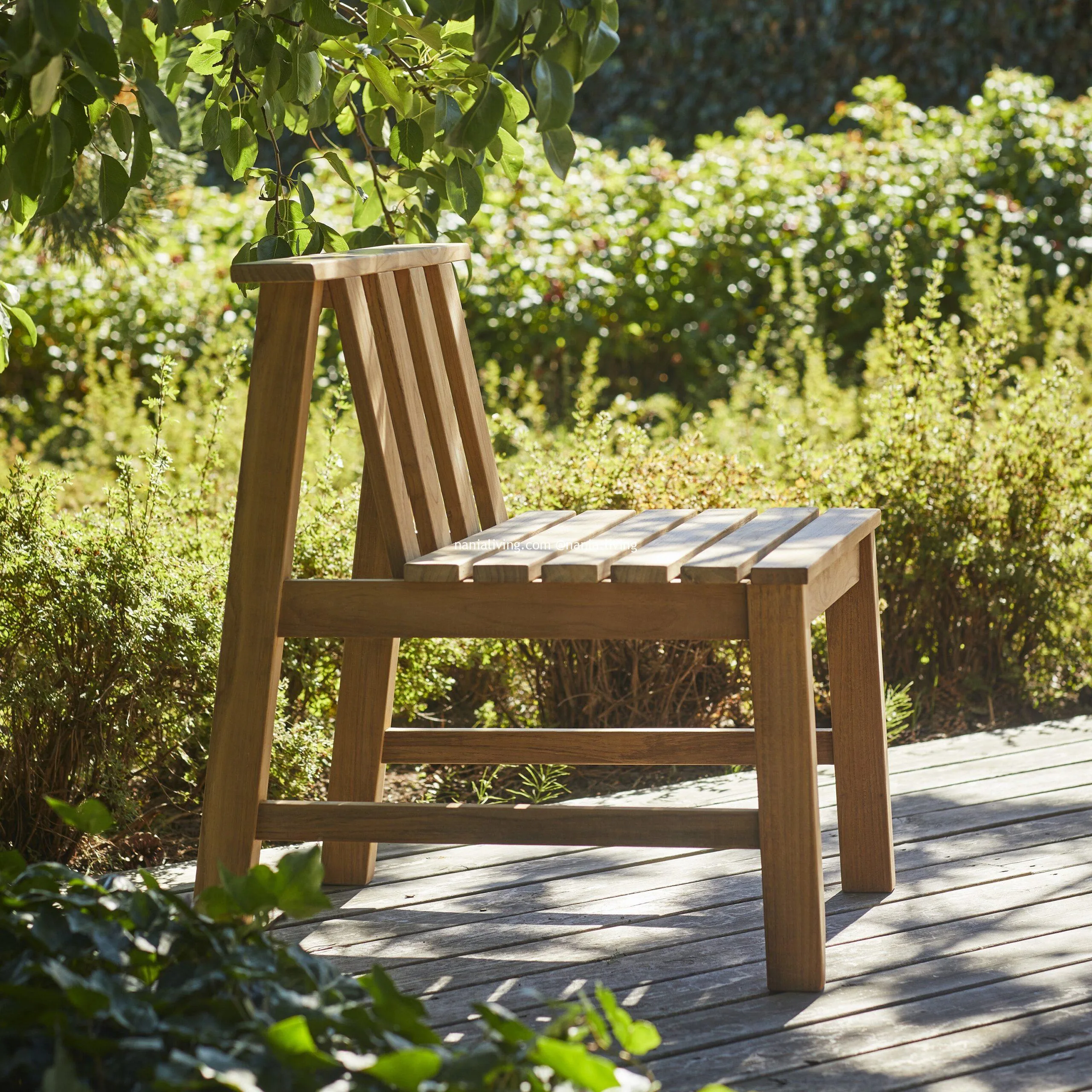 nania-naqr 3 Calgary Teak Connected Outdoor Dining Chair