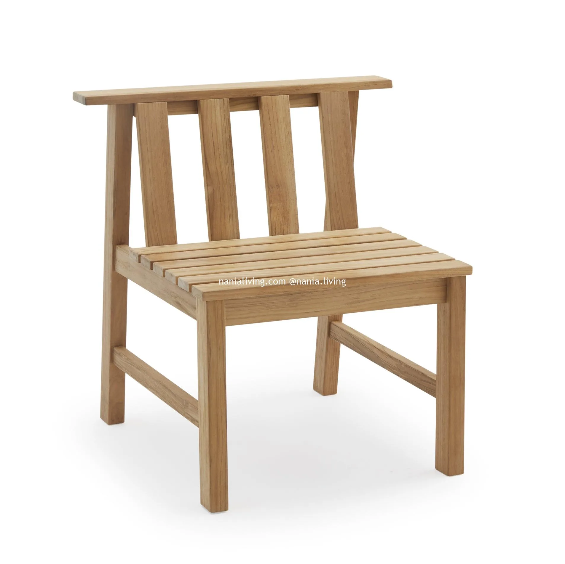 nania-naqr Calgary Teak Connected Outdoor Dining Chair