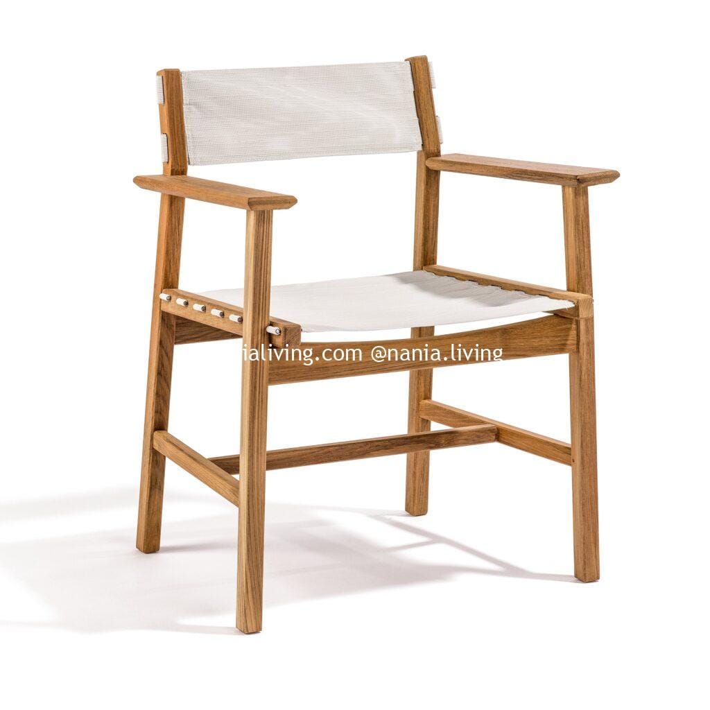 Edmonton Teak Dining Chair With Fabric Base