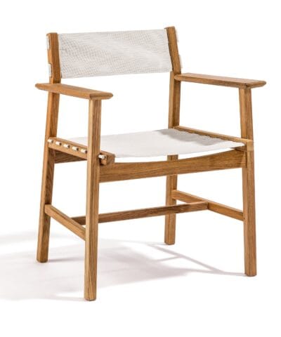 Edmonton Teak Dining Chair With Fabric Base