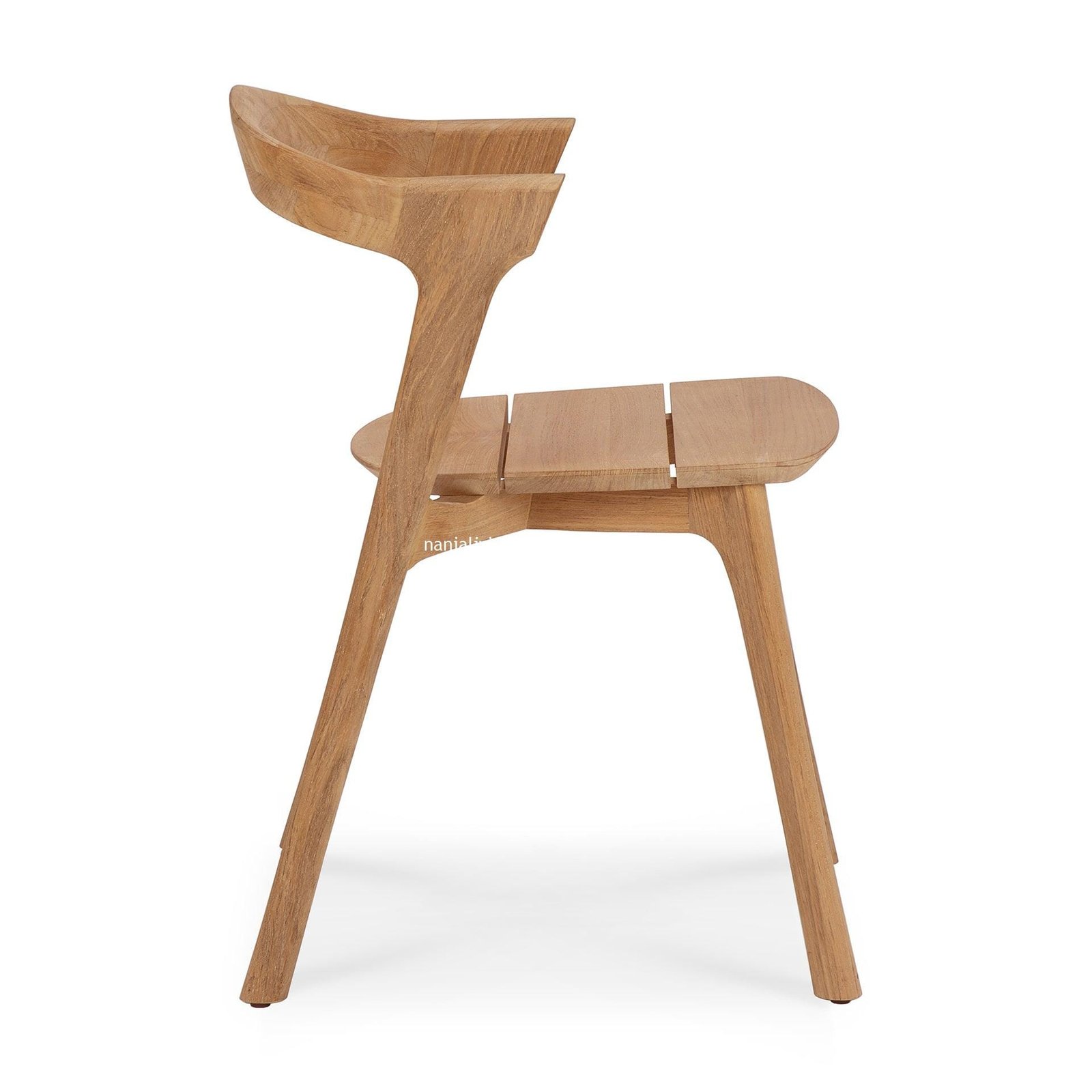 Montreal Teak Outdoor Dining Chair Natural