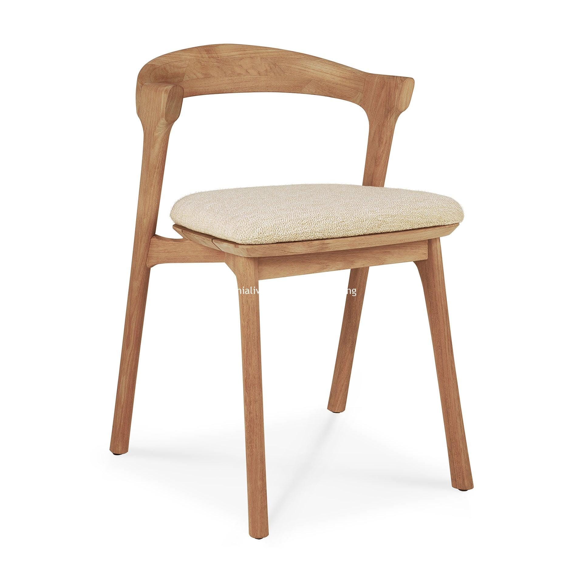 Montreal Teak Outdoor Dining Chair Natural