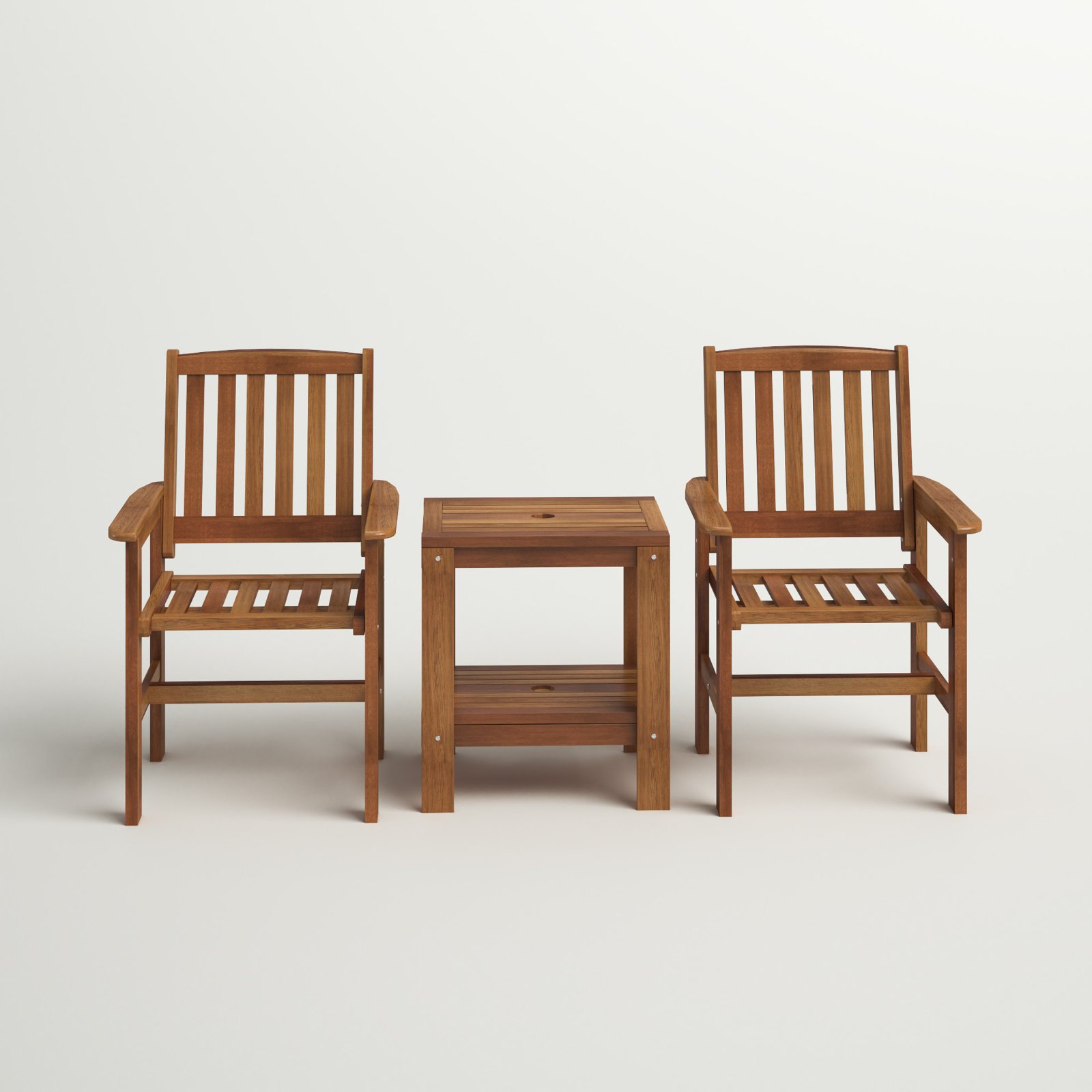 Patio Chair 2 Ghayathi 3 Piece Teak Seating Patio Chair