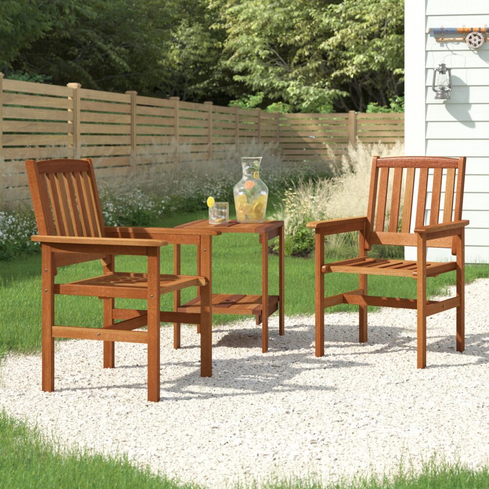 Ghayathi 3 Piece Teak Seating Patio Chair