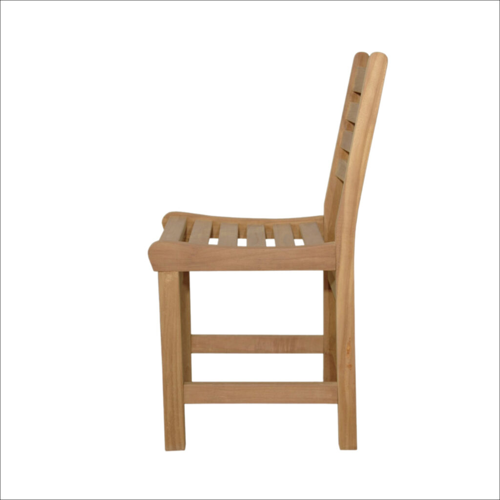 Roma Teak Outdoor Dining Side Chair with Cushion