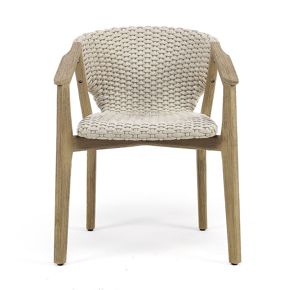 Outdoor Dining Chair with woven rope