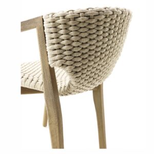 Outdoor Dining Chair with woven rope