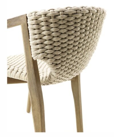Outdoor Dining Chair with woven rope