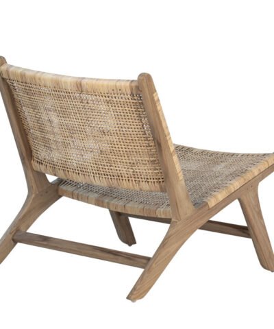 Outdoor Teak Lounge Chair Natural Wicker Rattan Chair
