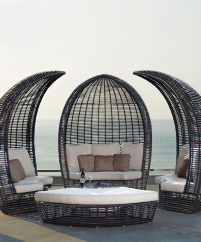 Valencia Outdoor Wicker Synthetic Rattan Canopy