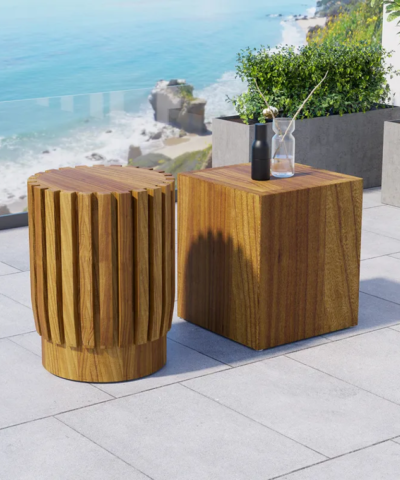 Cordoba Modern Round & Rectangle Teak Outdoor Coffee Table