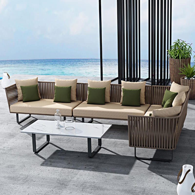 Cartagena Modern Synthetic Rattan Outdoor Modular Sofa Set