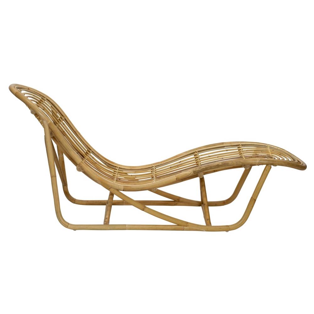 Avignon Natural Rattan Outdoor Chaise Lounge