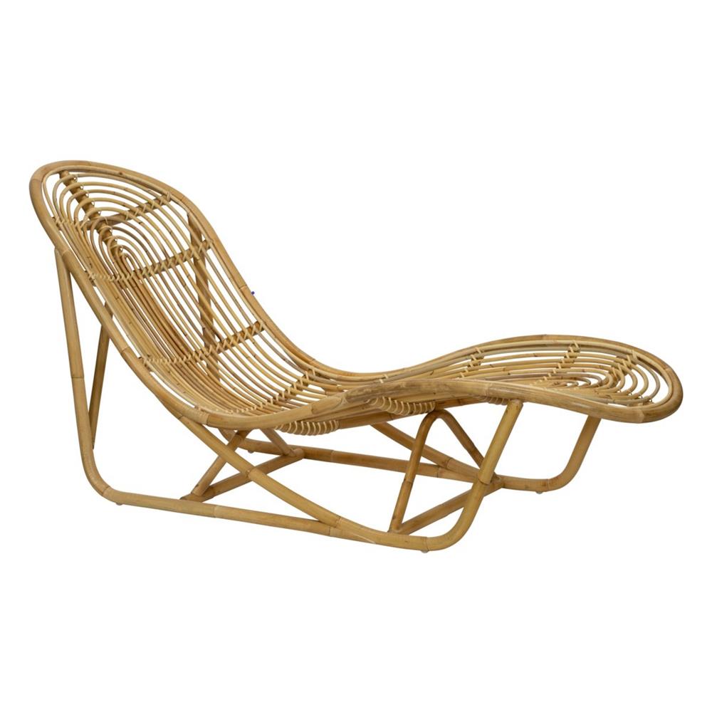 Avignon Natural Rattan Outdoor Chaise Lounge