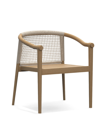 Poitiers Modern Teak Wood Outdoor Patio Armchair