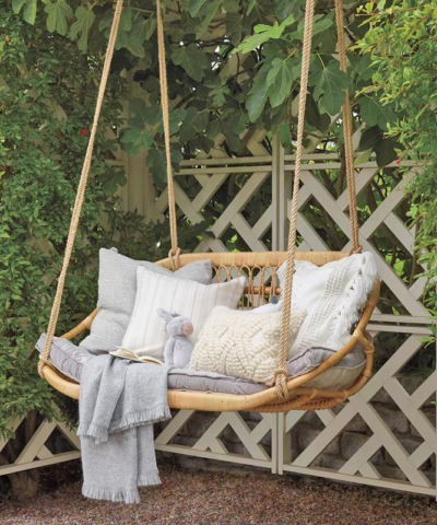 Versailles Outdoor Handmade Rattan Double Swing