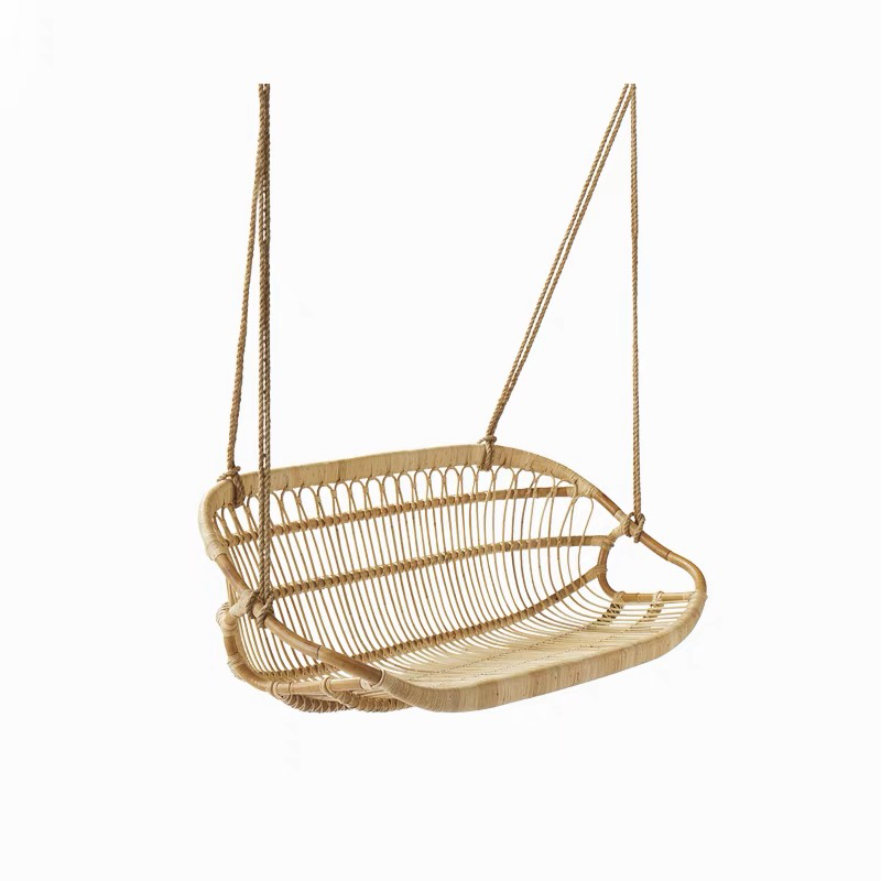 Versailles Outdoor Handmade Rattan Double Swing