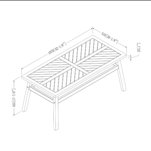 Epinay Contemporary Wood Outdoor Coffee Table