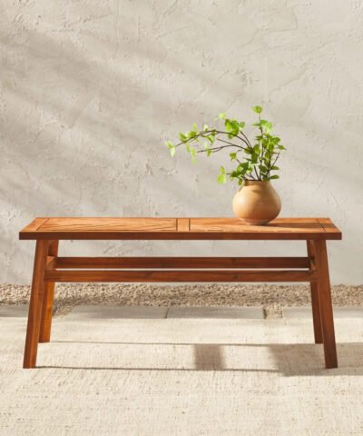 Epinay Contemporary Wood Outdoor Coffee Table