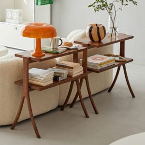 Béziers Tiered Rectangular Wooden Side Table