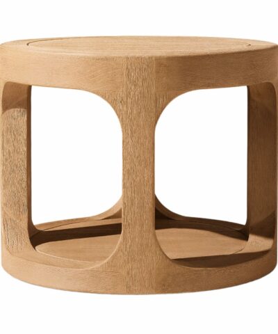 Takatsuki Half-circle Outdoor Teak Round Side Table