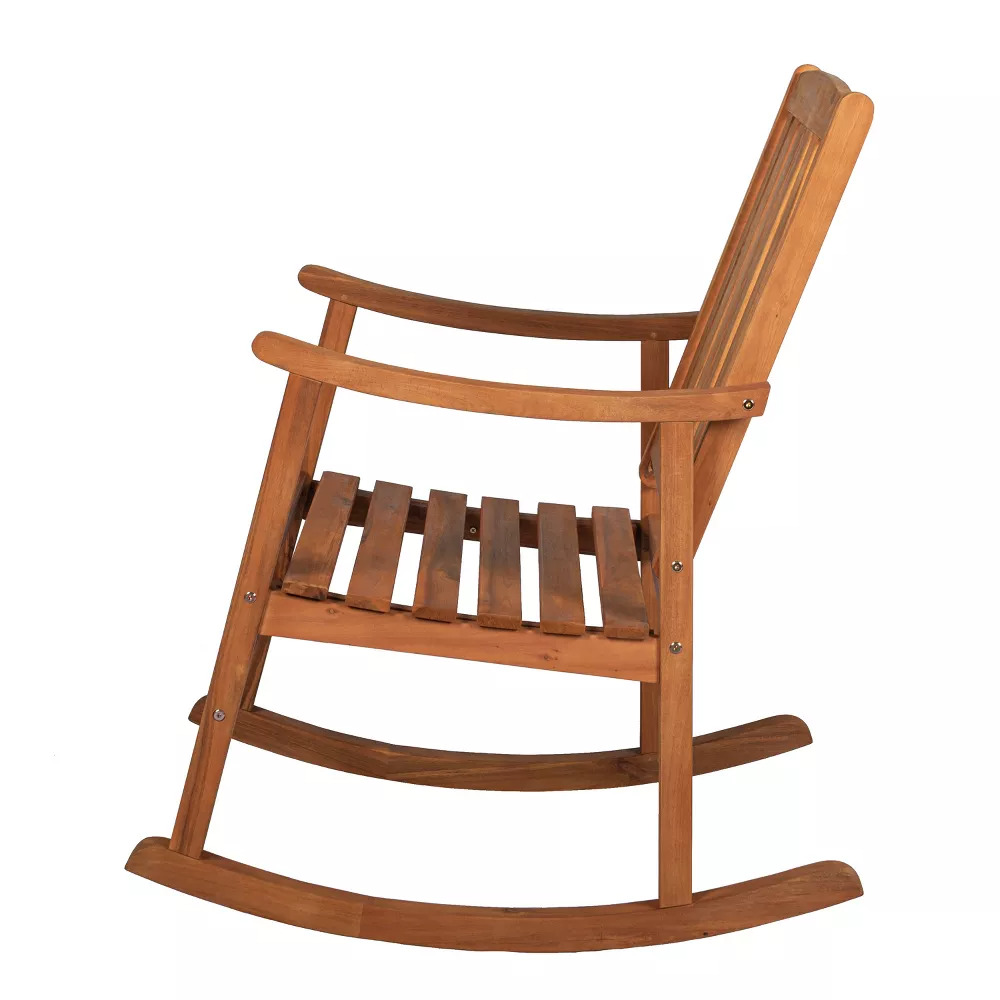 Naha Teak Wood Patio Outdoor Rocking Chair