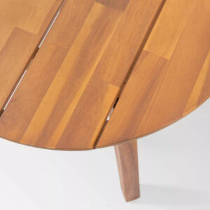 Amagasaki Teak Wood Round Side Table