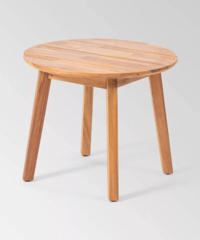 Amagasaki Teak Wood Round Side Table