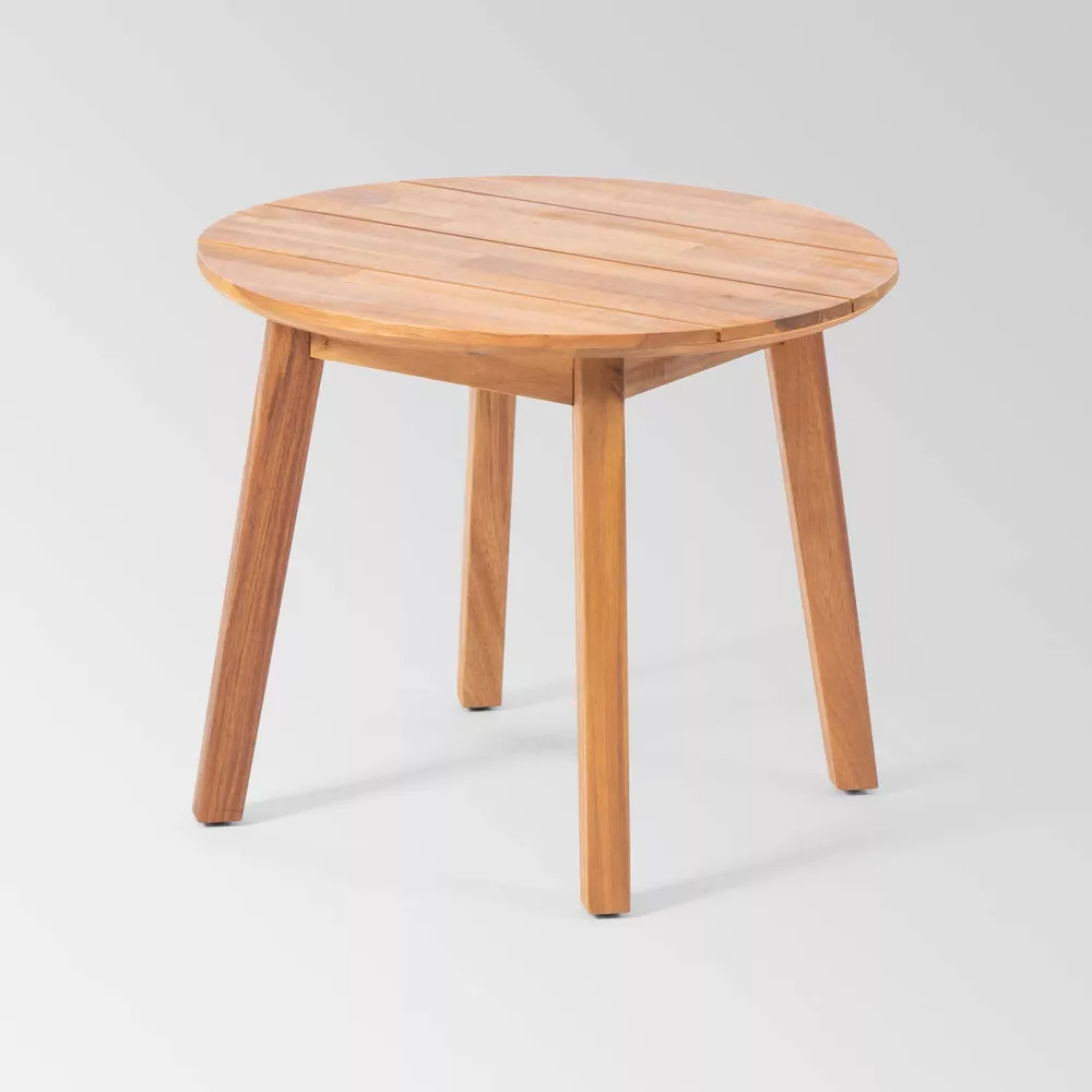 Amagasaki Teak Wood Round Side Table